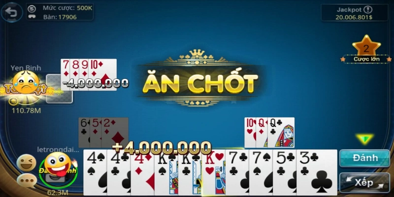 Mẹo chơi tá lả game bài 68 giành nhiều chiến thắng cho anh em 5 Cây chốt luôn là mục tiêu của các bet thủ khi chơi tá lả game bài 68